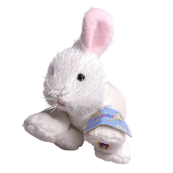 Webkinz White Bunny Plush By Ganz Soft Toy Stuffed Animal With Tag - Picture 1 of 6